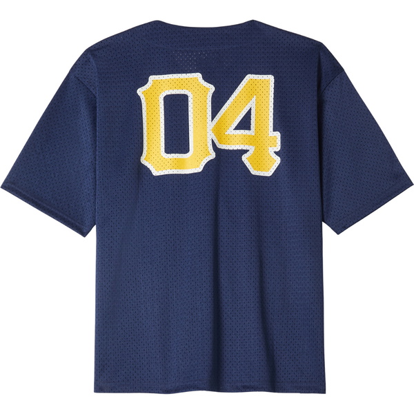 2026 Brixton Mens The Brixton Mesh Baseball Jersey 23005-WANAV - Washed Navy